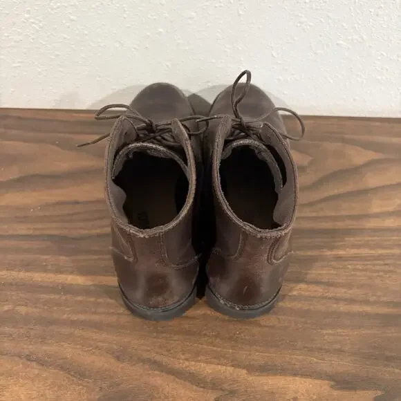 L.L. Bean Womens Brown Leather Lace Up Combat Boots Size 8.5 Wide Ankle Booties - Picture 9 of 15